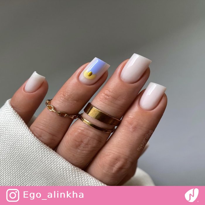 Milky White Nails Minimal Design